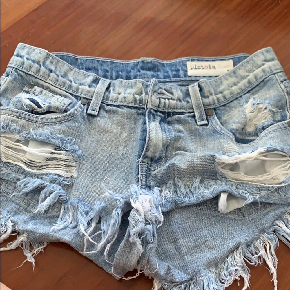Lightweight pair denim shorts